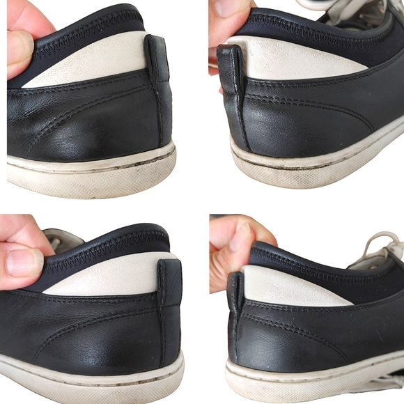 Louis Vuitton Black White Leather Sneakers - Picture 7 of 16